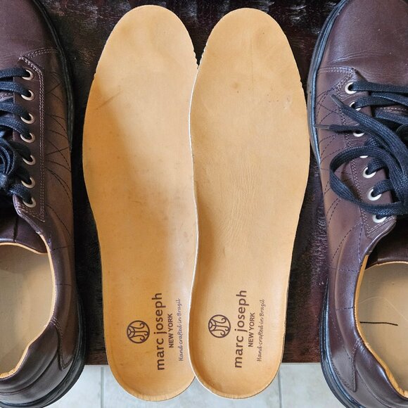 Marc Joseph Men's 'Akron St' Leather Dress Sneakers, Brown, Sz 12 (with box) - Picture 15 of 16